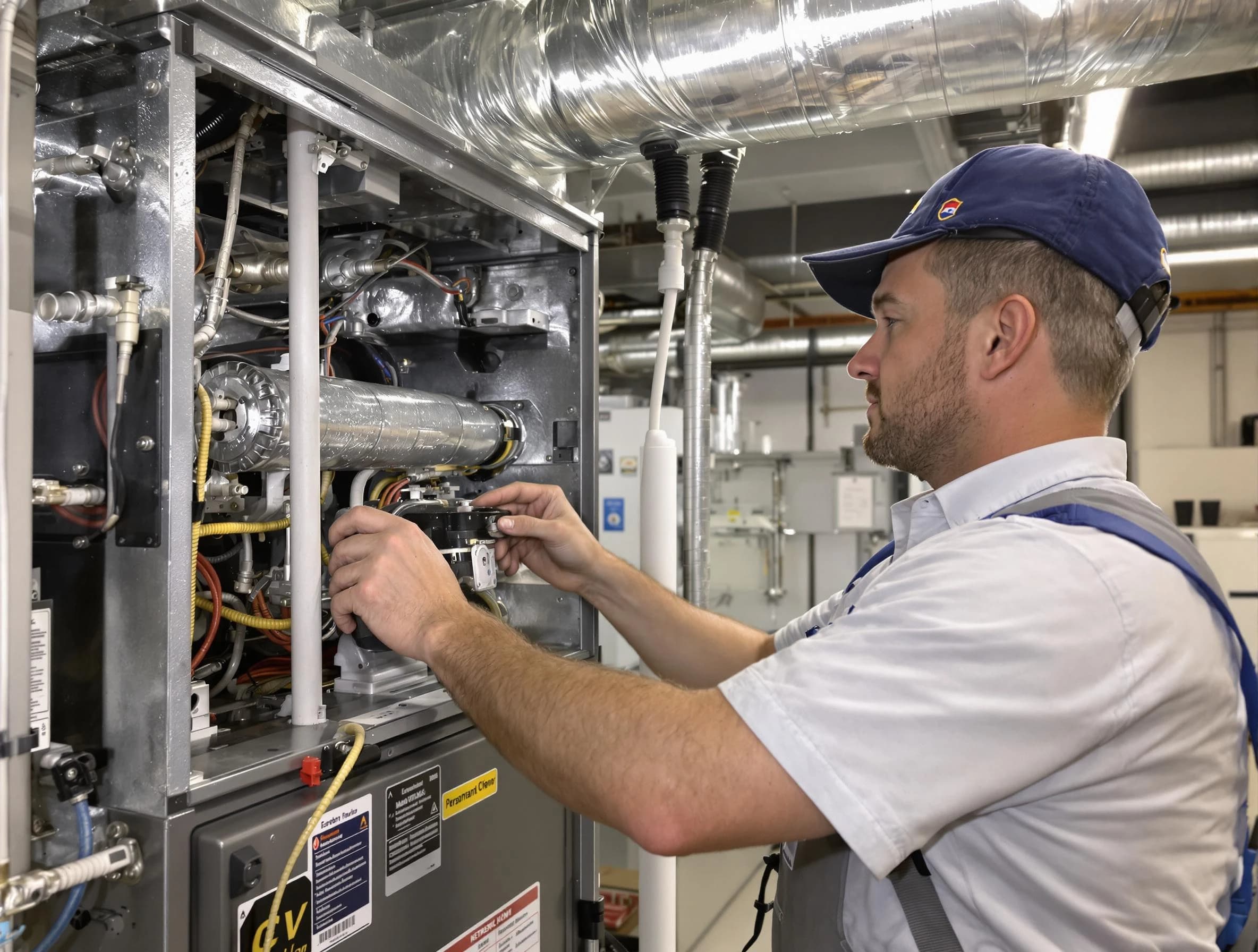 Menifee Air Duct Cleaning specialist performing thorough furnace duct cleaning to improve heating efficiency in Menifee